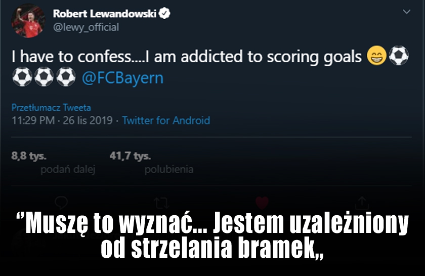 WYZNANIE Lewego po 4 bramkach w LM... :D